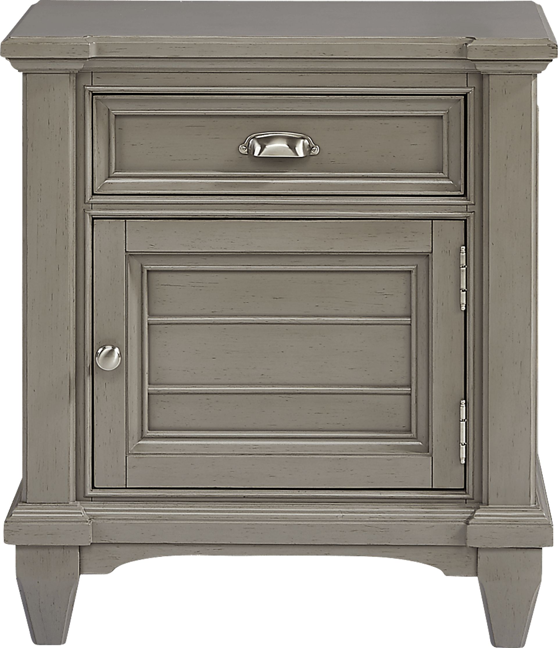 Hilton Head Gray Door Nightstand - Image 1