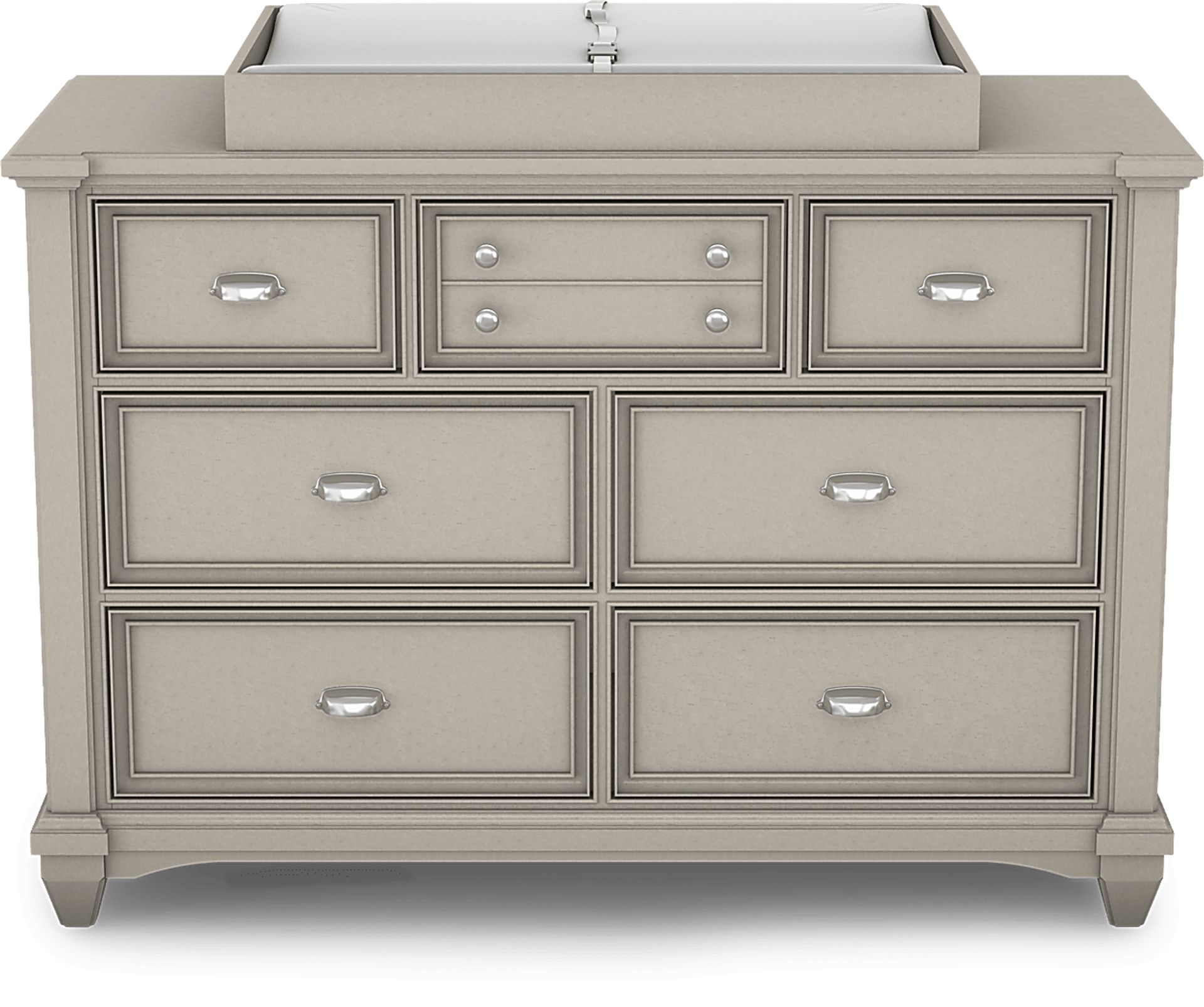 Hilton Head Gray 6 Pc Nursery with Toddler & Conversion Rails - Image 7