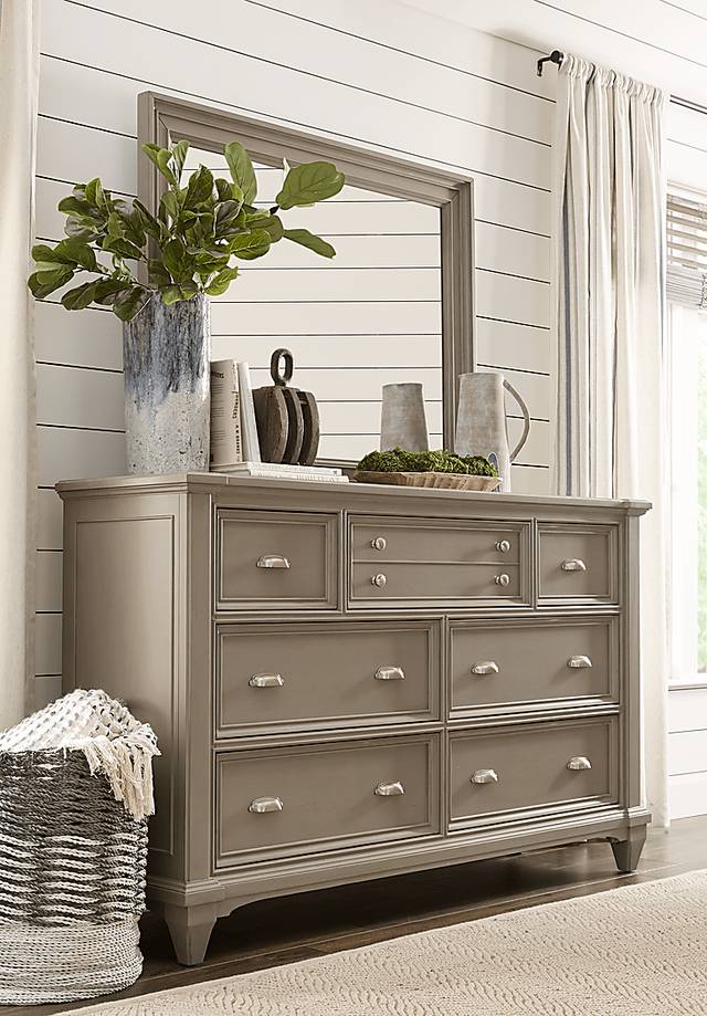 Hilton Head Gray 7 Pc King Storage Bedroom - Thumbnail - Image 11