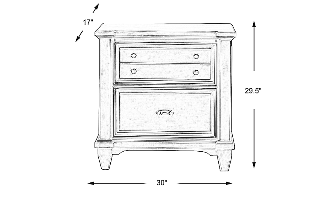 Hilton Head Gray Nightstand