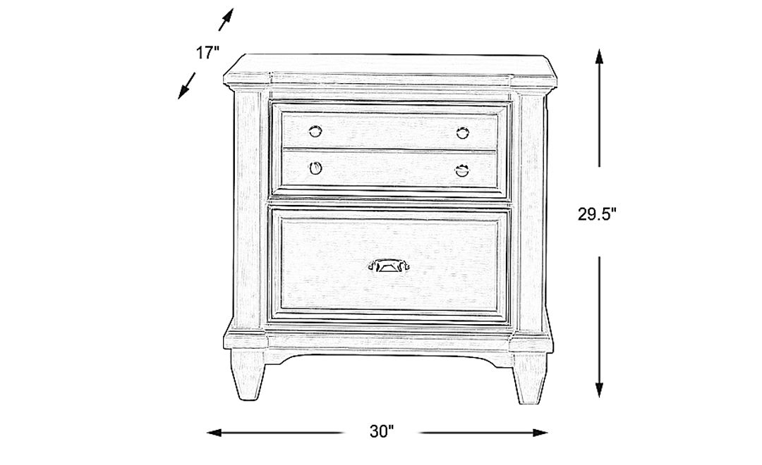 Hilton Head Gray Nightstand