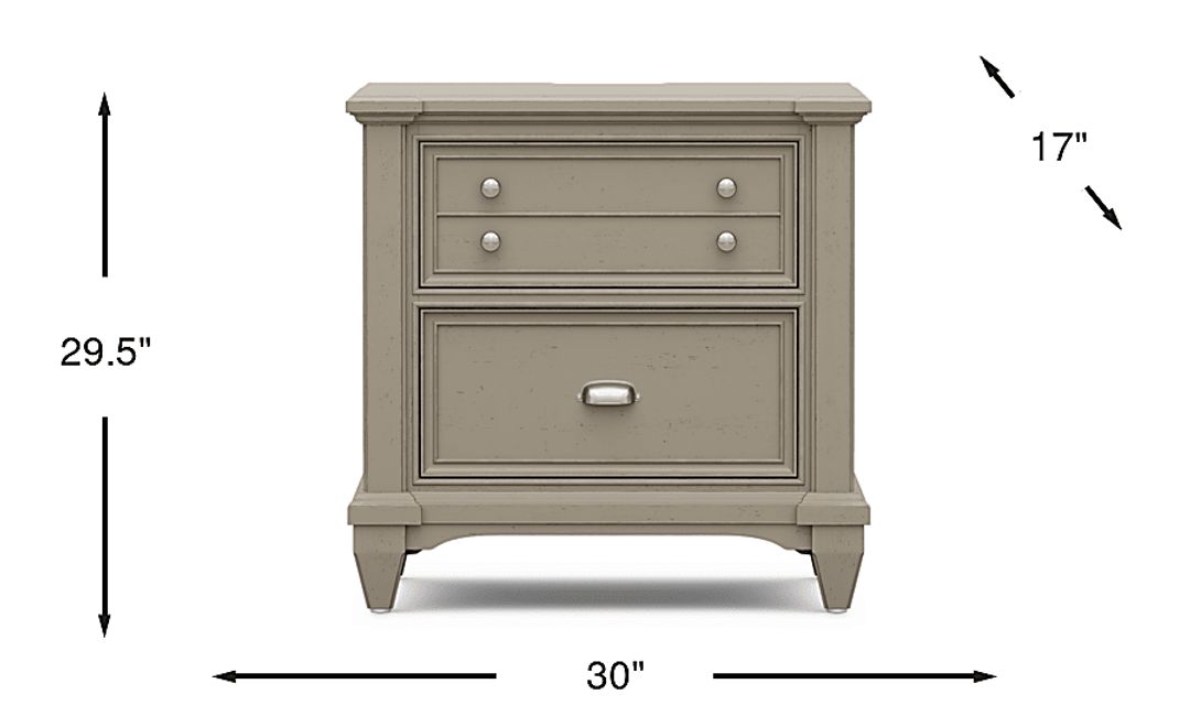 Hilton Head Gray Nightstand