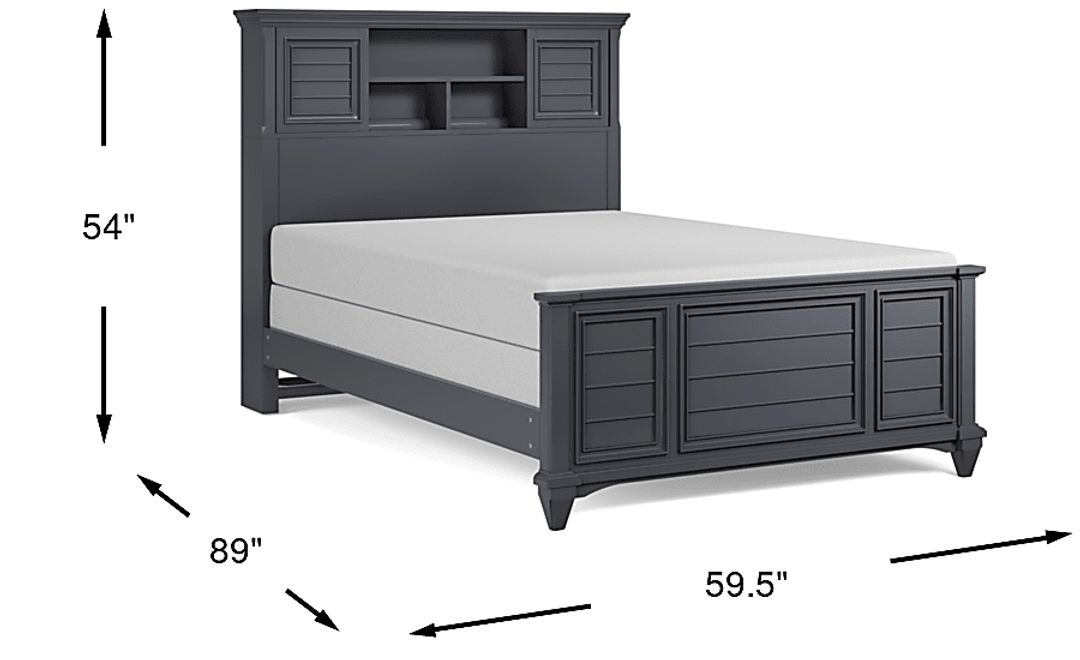 Hilton Head Kids Graphite Full Bookcase Bed