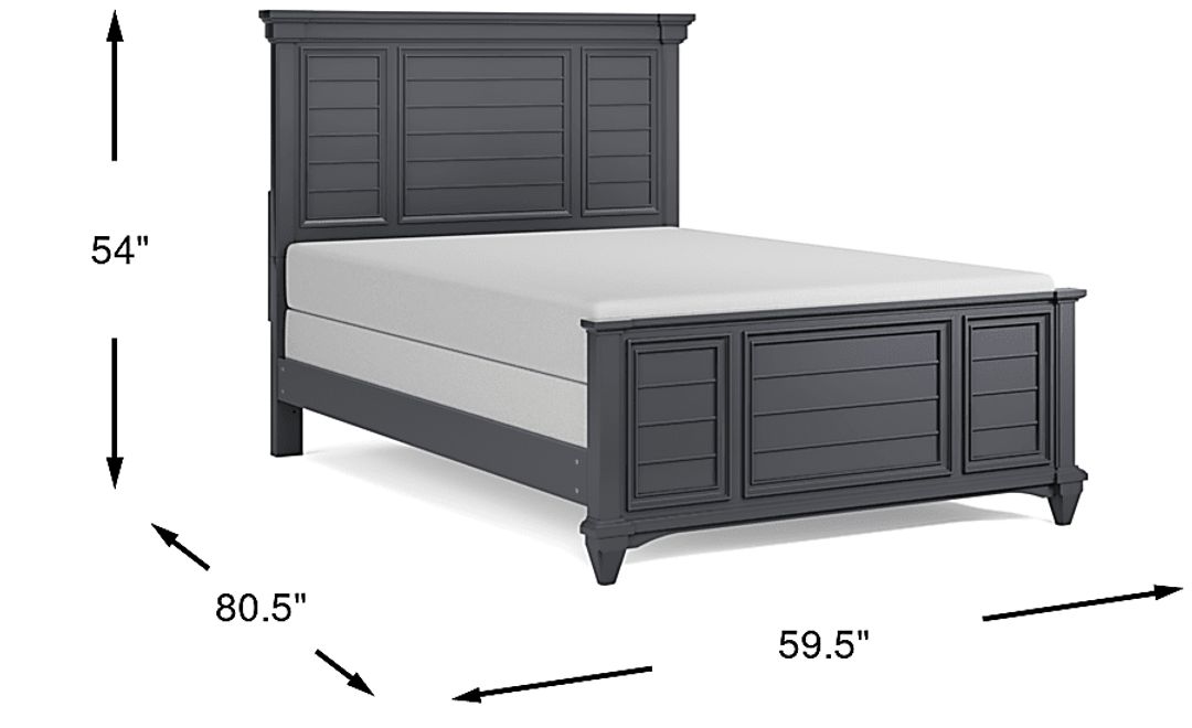 Hilton Head Kids Graphite Full Panel Bed