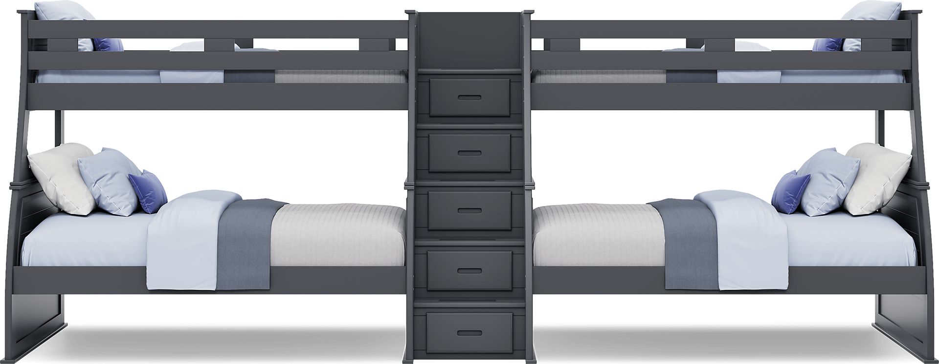 Hilton Head Kids Graphite Twin/Full Double Step Bunk - Image 2