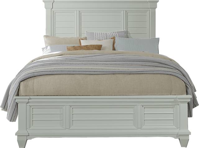 Hilton Head Mint 5 Pc King Panel Bedroom - Thumbnail - Image 2