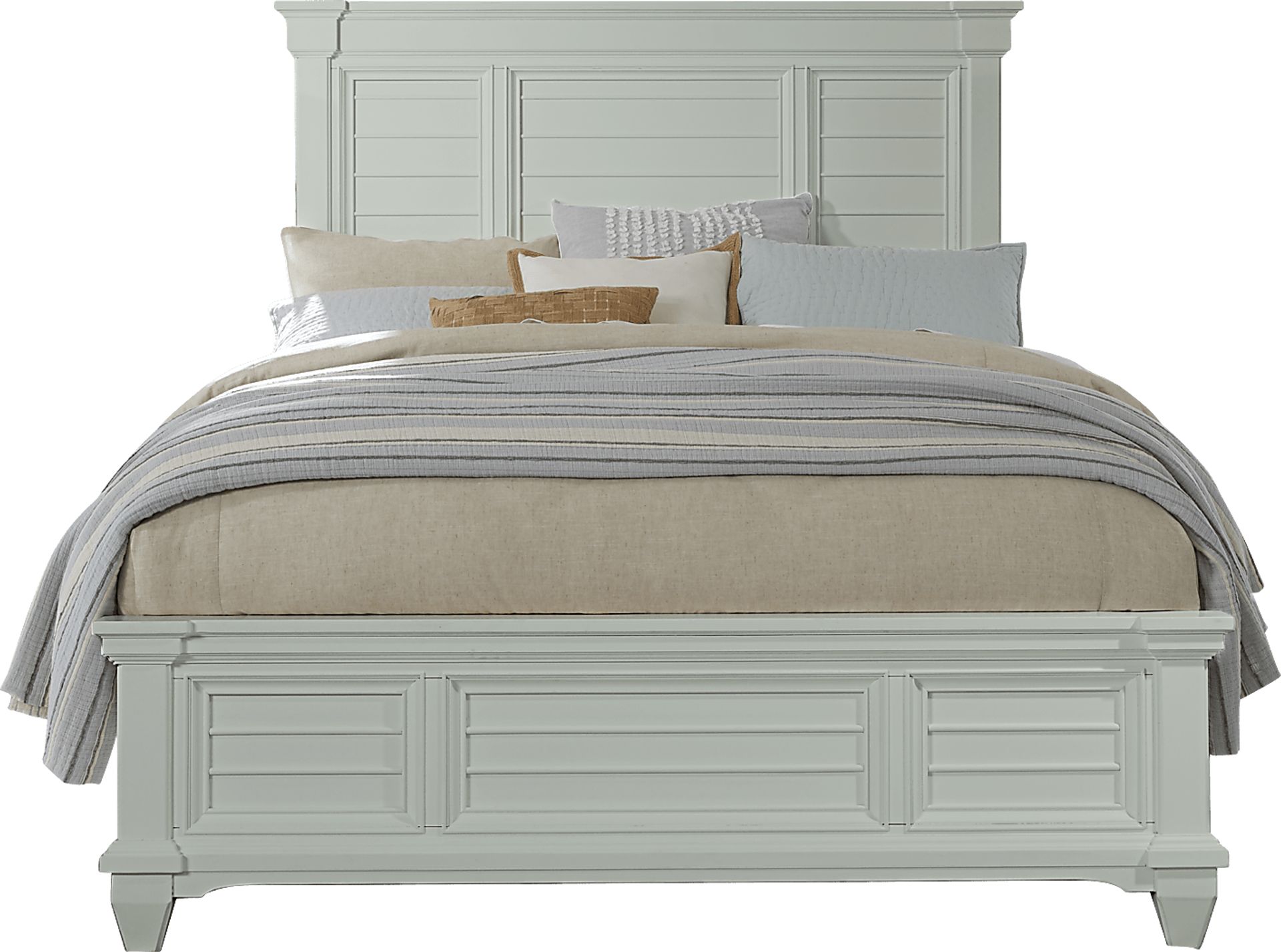 Hilton Head Mint 5 Pc King Panel Bedroom - Image 2