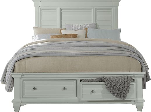 Hilton Head Mint 3 Pc Queen Panel Bed with Storage