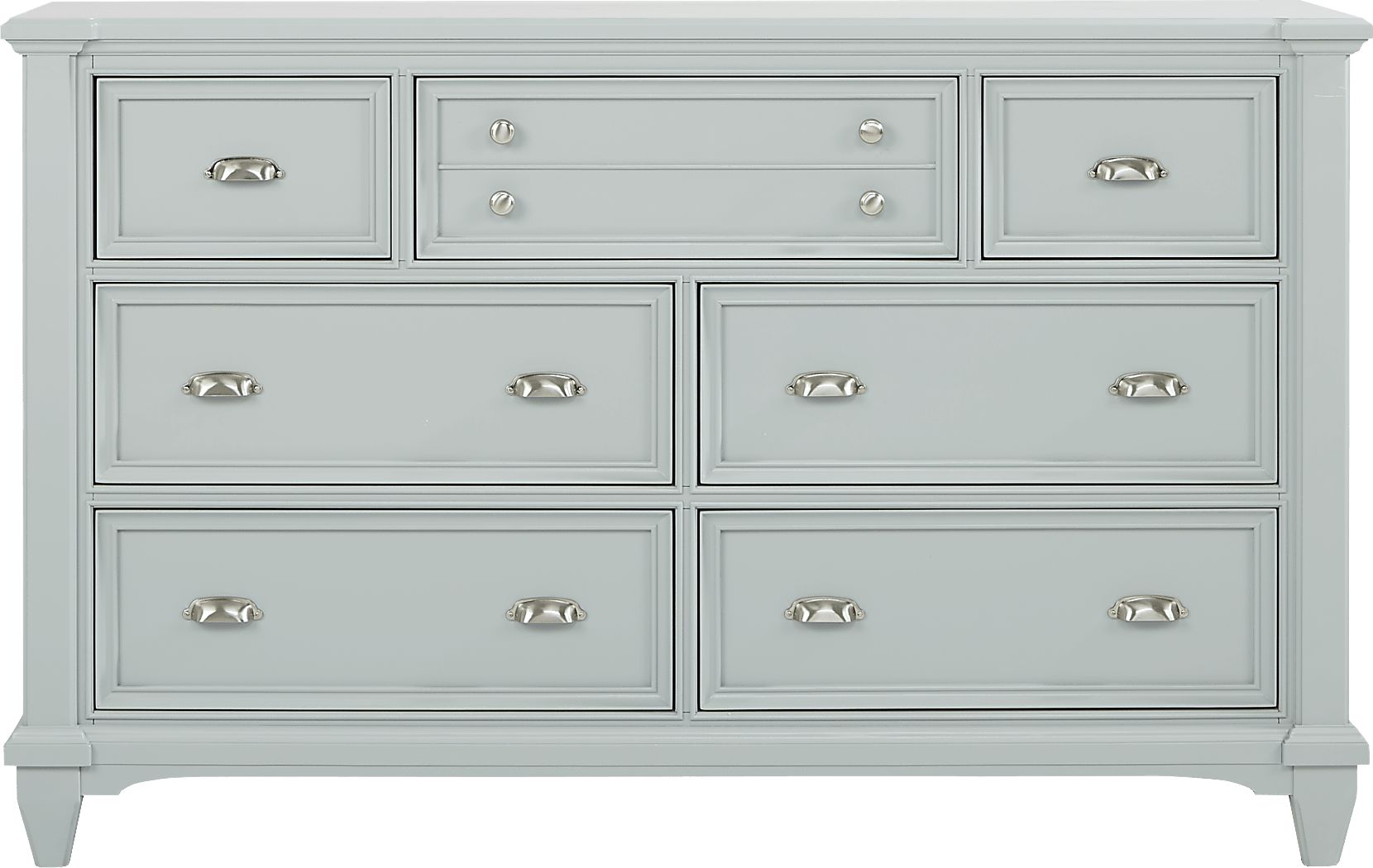 mint green dresser Frances Woven Rattan Tall 4 Drawer Dresser, Mint - daals