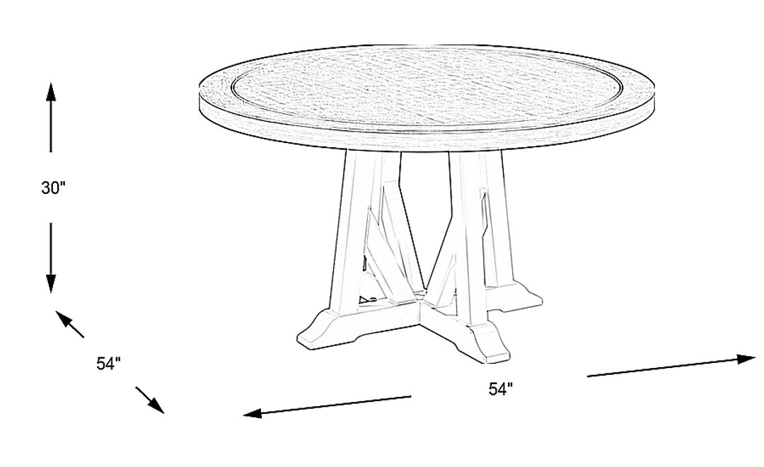 Hilton Head Round Dining Table with Graphite Base