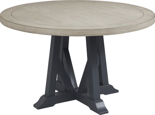 Hilton Head Round Dining Table with Graphite Base