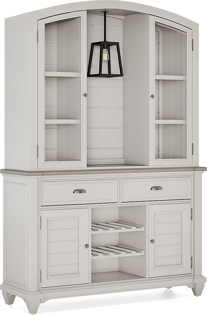 Hilton Head White 2 Pc Buffet and Hutch
