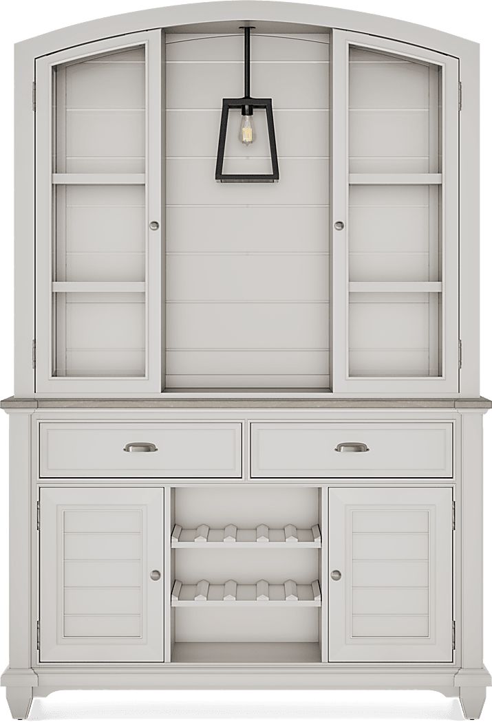 Hilton Head White 2 Pc Buffet and Hutch