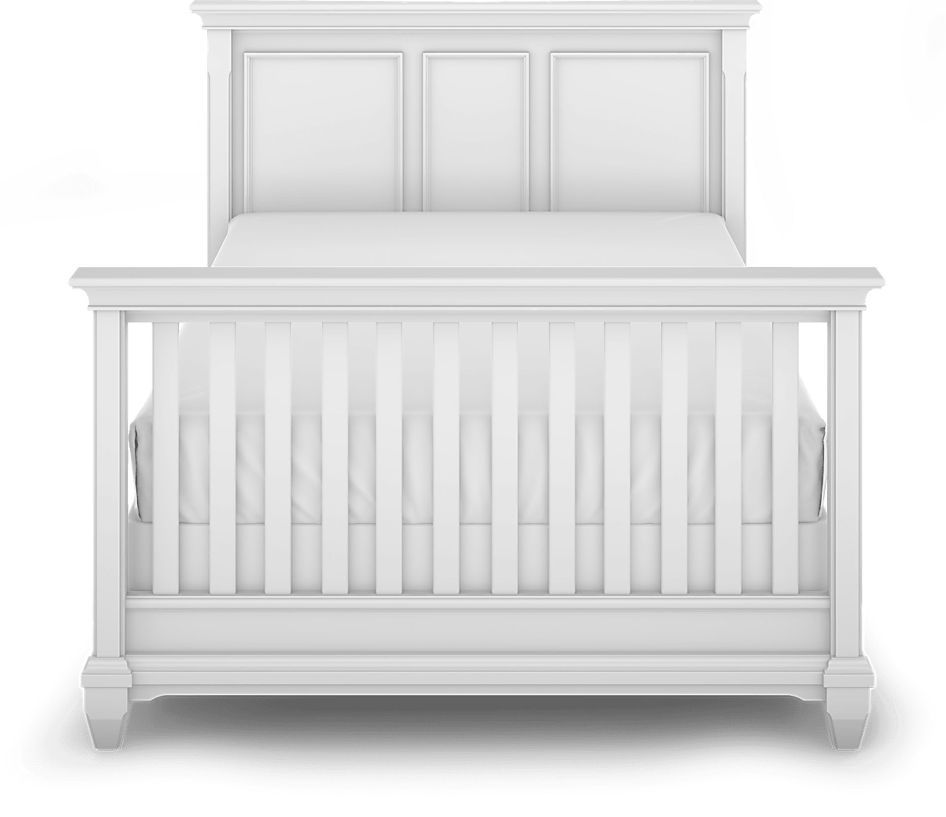 Hilton Head White 3 Pc Crib with Toddler and Full Conversion Rails - Image 6