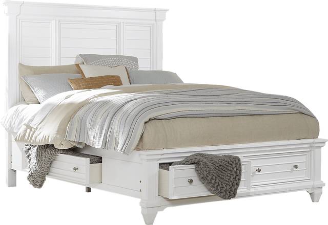 Hilton Head White 5 Pc King Storage Bedroom - Thumbnail - Image 3