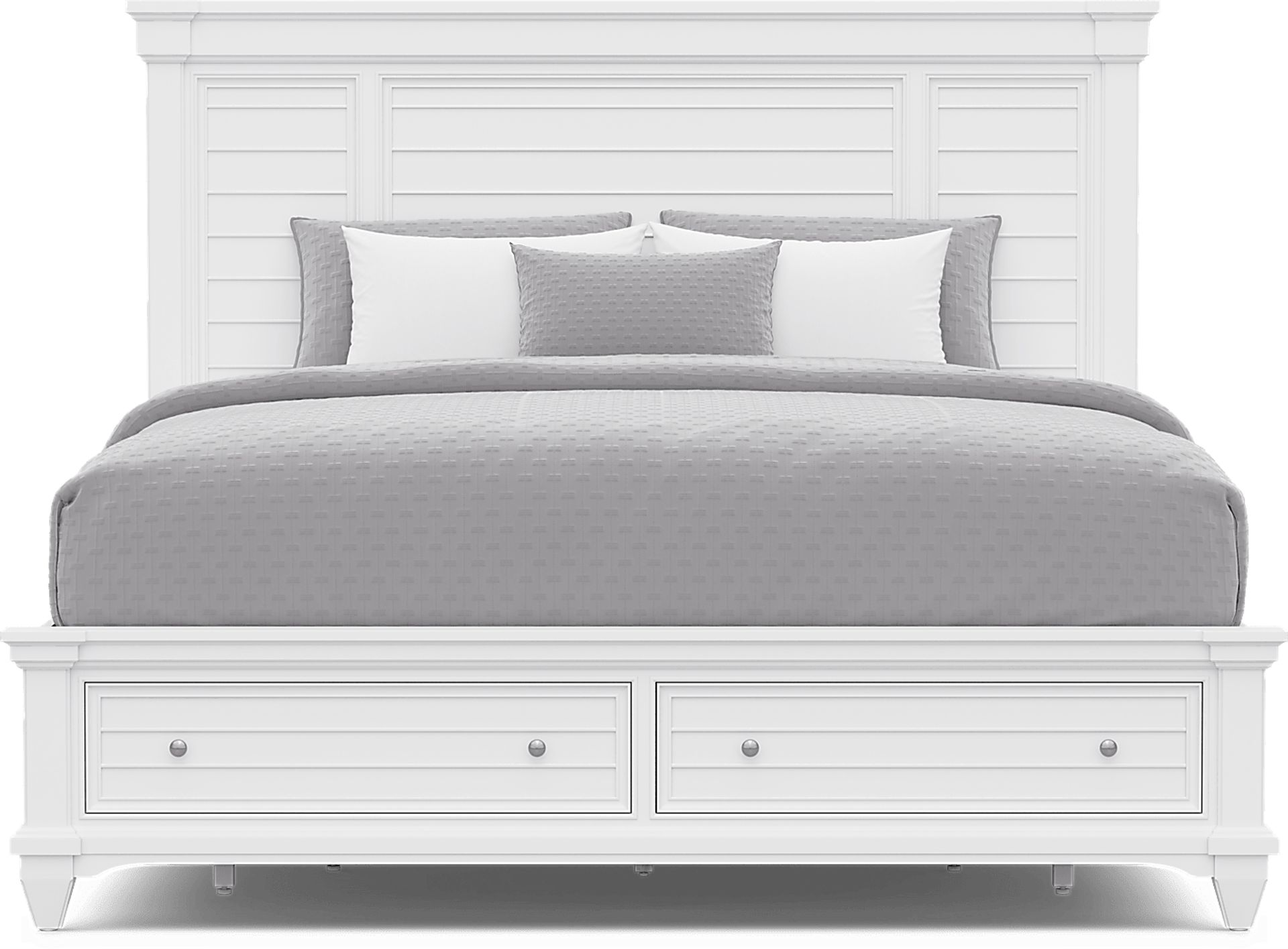 Hilton Head White 5 Pc King Storage Bedroom - Image 3