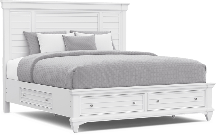3 pc king panel bed with storage