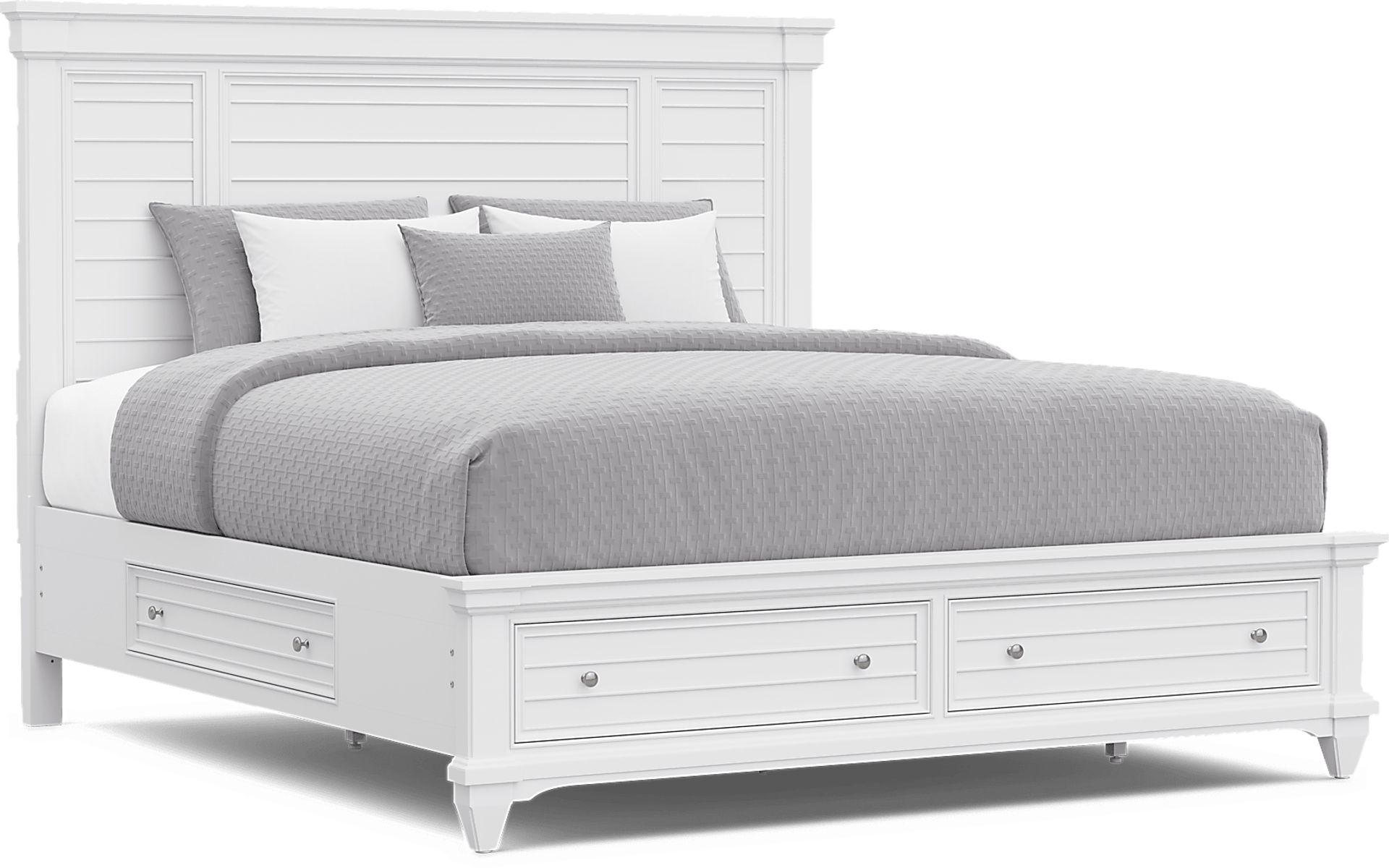 Hilton Head White 5 Pc King Storage Bedroom - Image 2