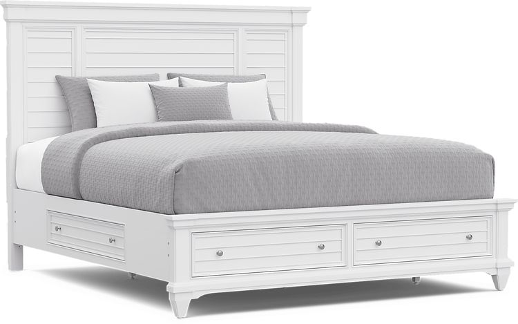 3 pc king panel bed with storage
