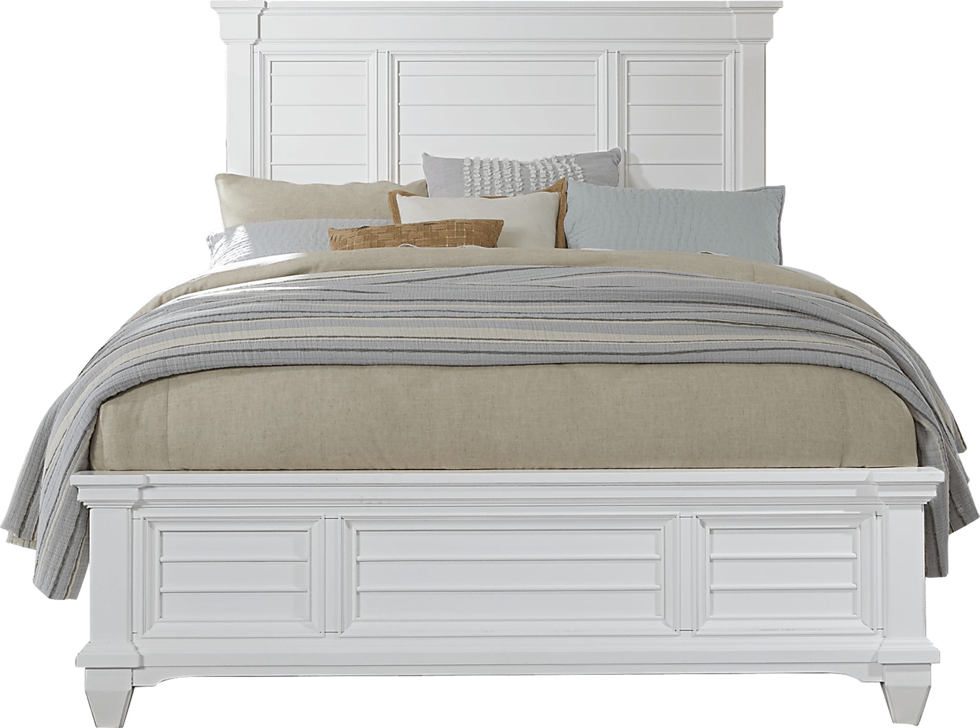 Hilton Head White 7 Pc King Panel Bedroom - Image 2
