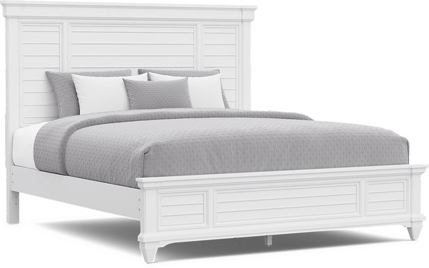Hilton Head White 3 Pc King Panel Bed