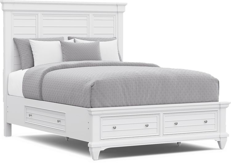 3 pc queen panel bed with storage