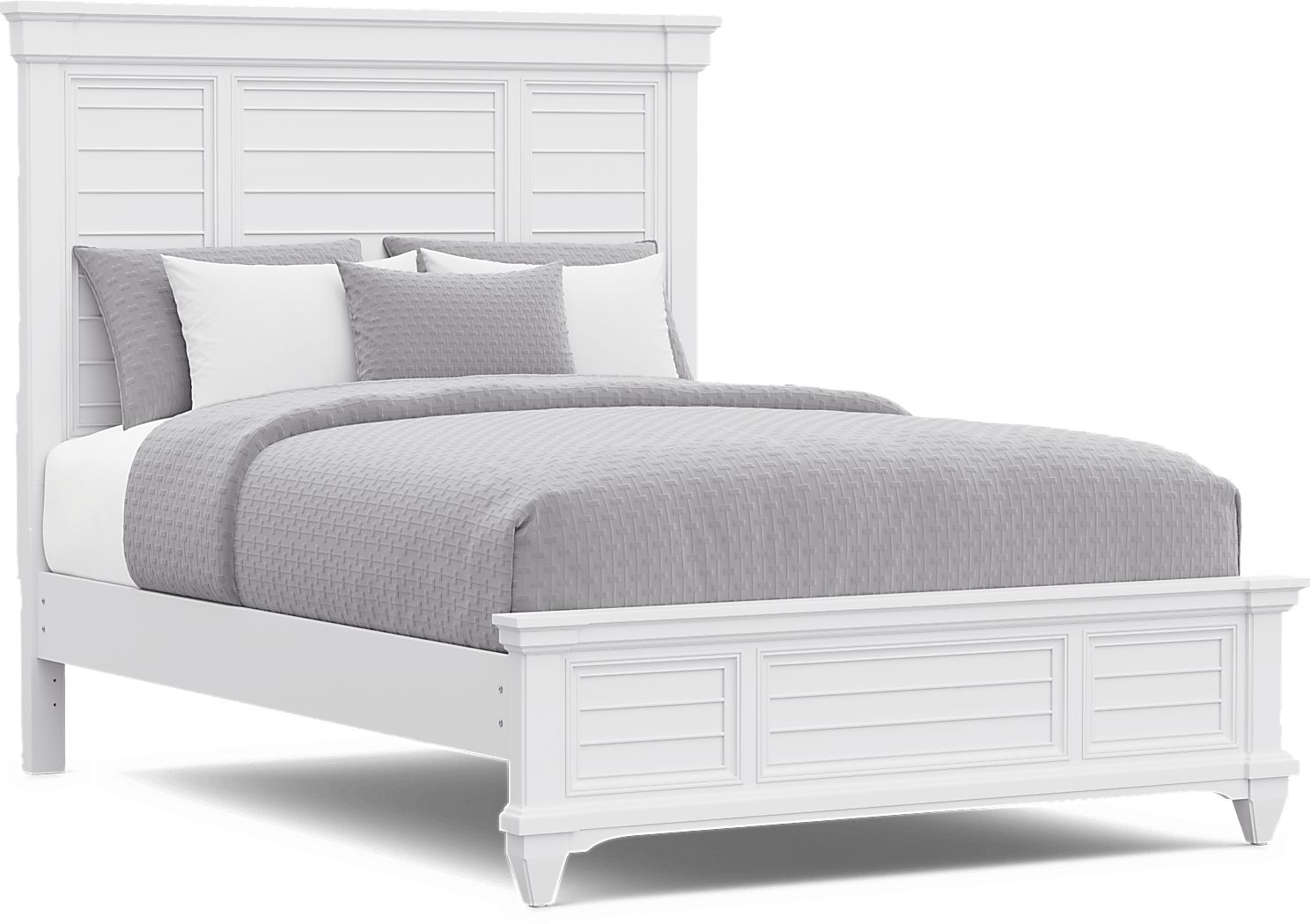 Hilton Head White 3 Pc Queen Panel Bed