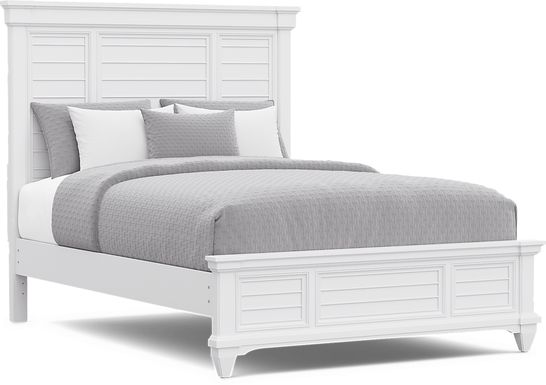 Hilton Head White 3 Pc Queen Panel Bed