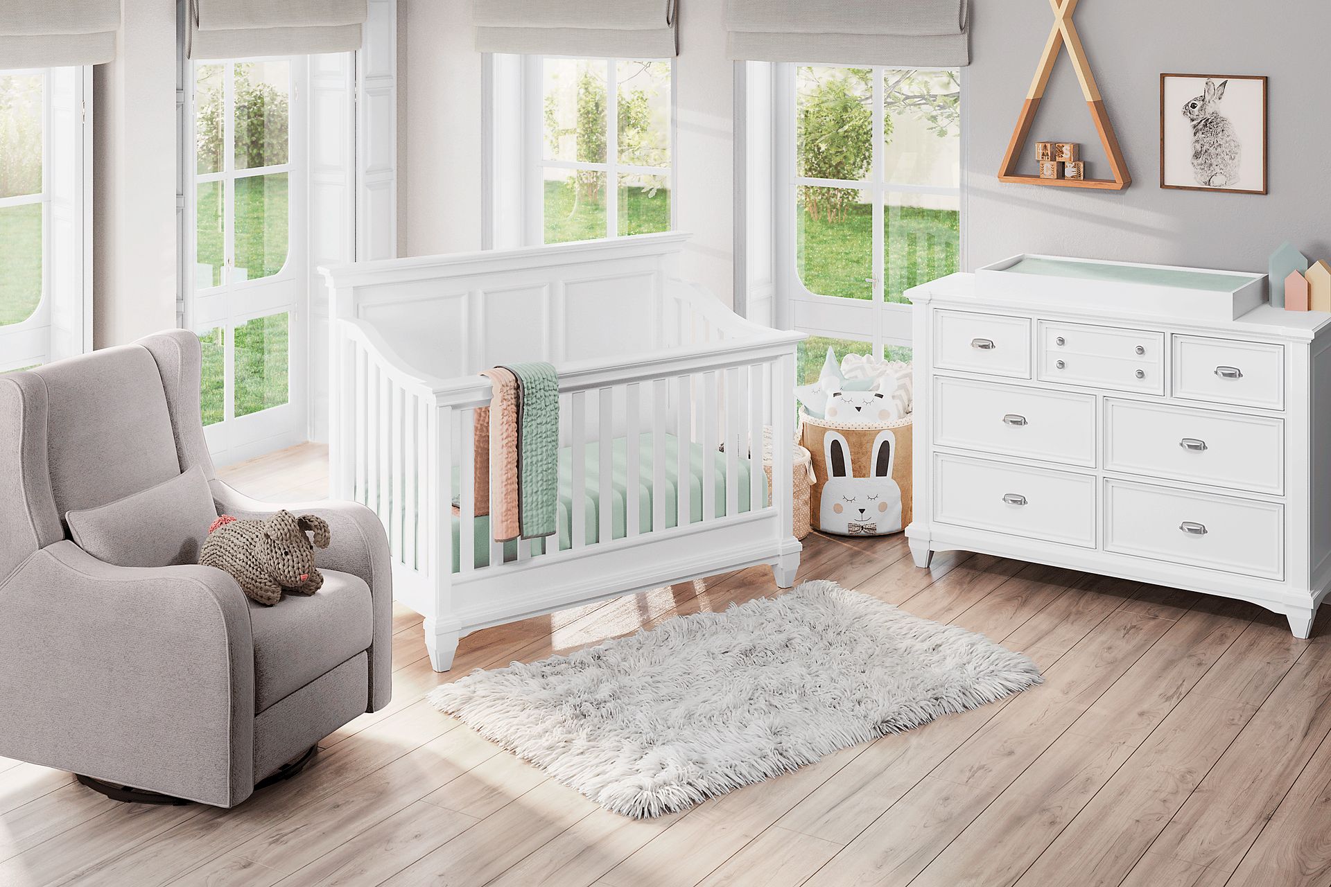 Hilton Head White 4 Pc Nursery - Image 1