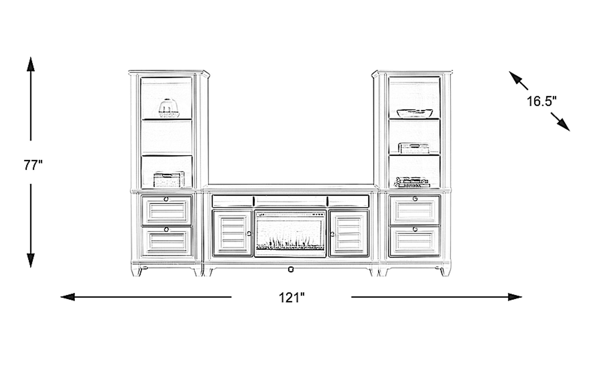 Dimension Image. Please refer to the Dimension Tab on this page for dimension details.
