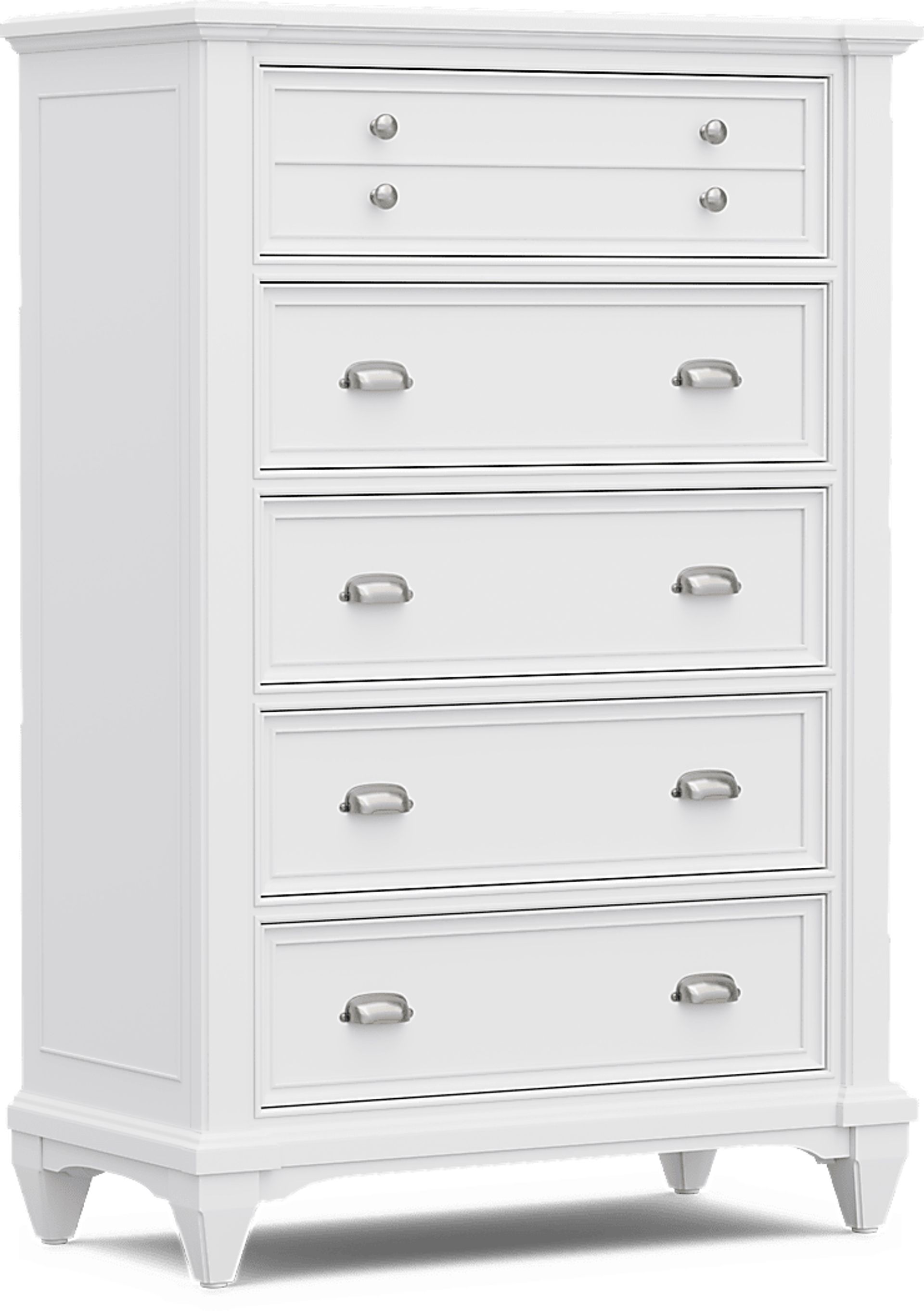 Hilton Head White 5 Pc King Panel Bedroom - Image 7