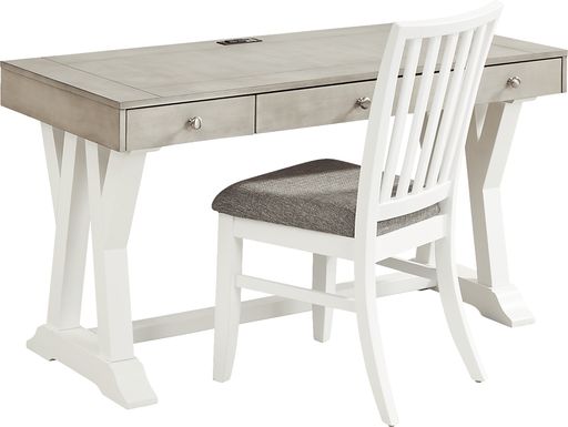 Hilton Head White Desk with Chair