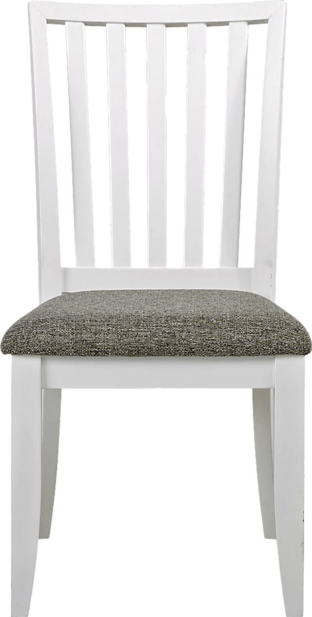 Hilton Head Graphite 5 Pc Trestle Dining Room with White Chairs - Thumbnail - Image 4