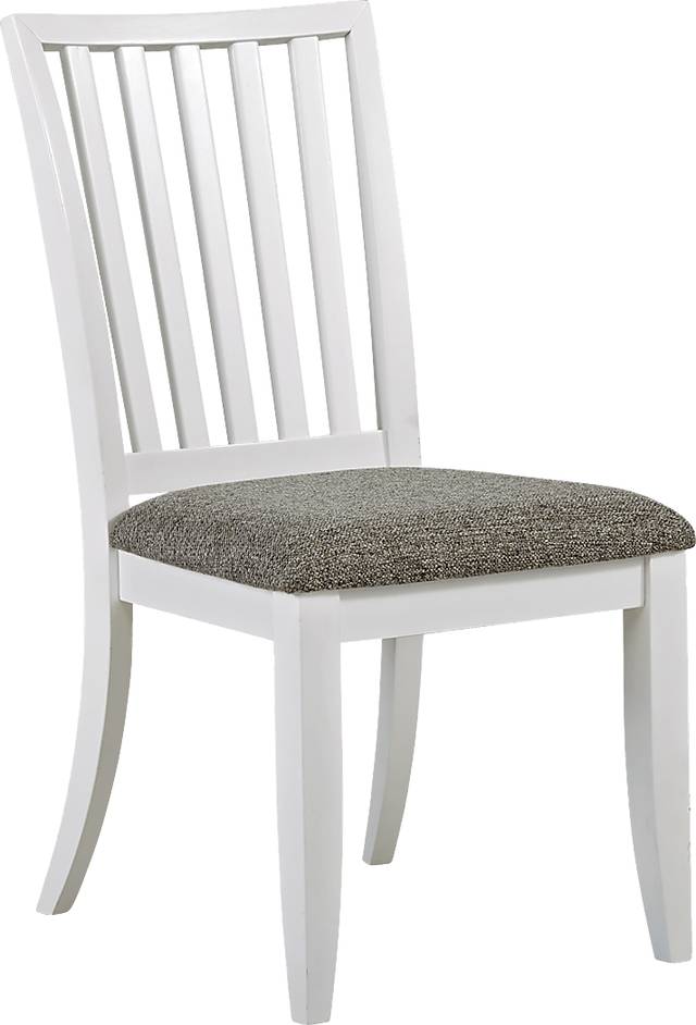 Hilton Head Graphite 5 Pc Trestle Dining Room with White Chairs - Thumbnail - Image 3