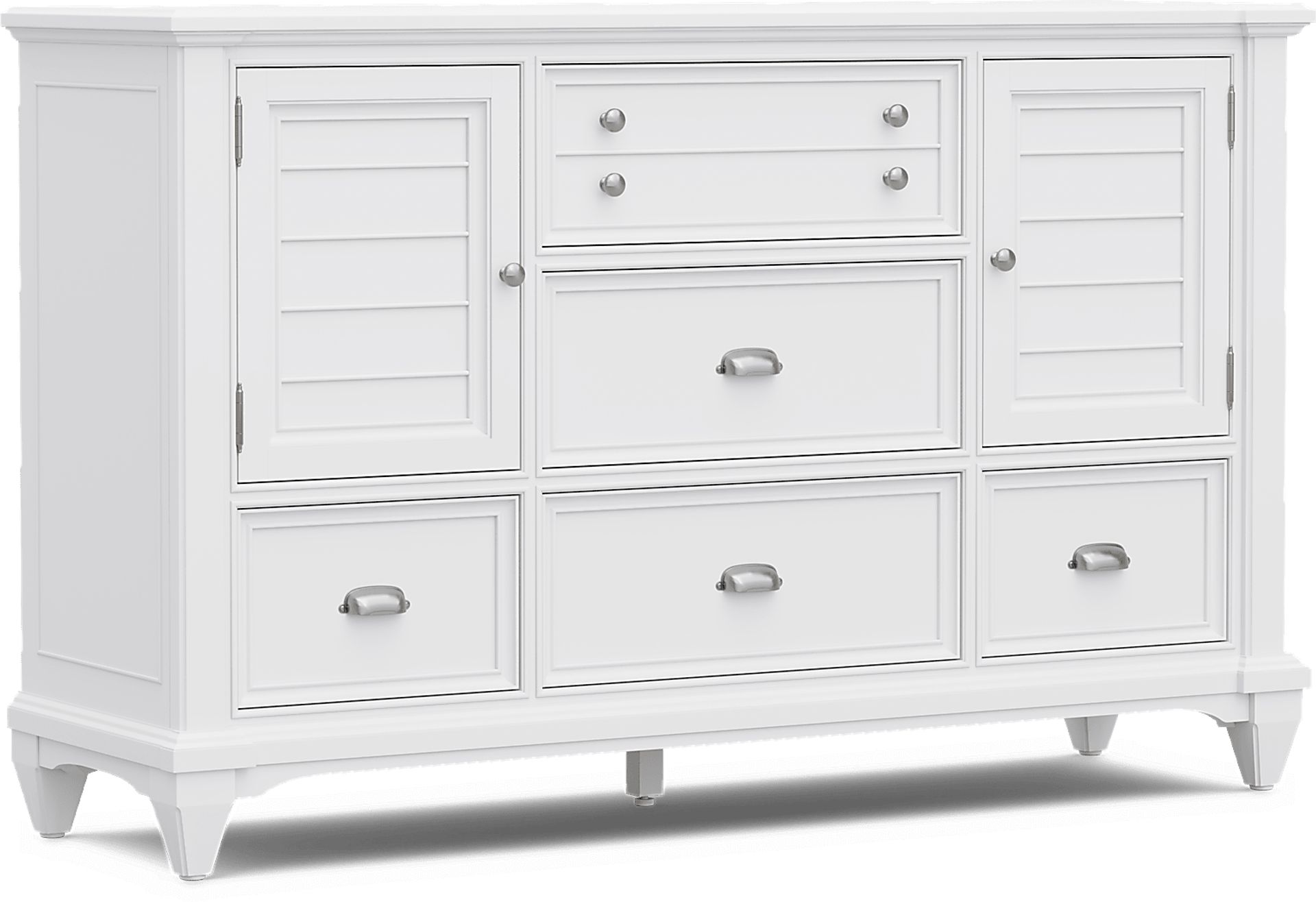 Hilton Head White 5 Pc Queen Panel Bedroom - Image 6