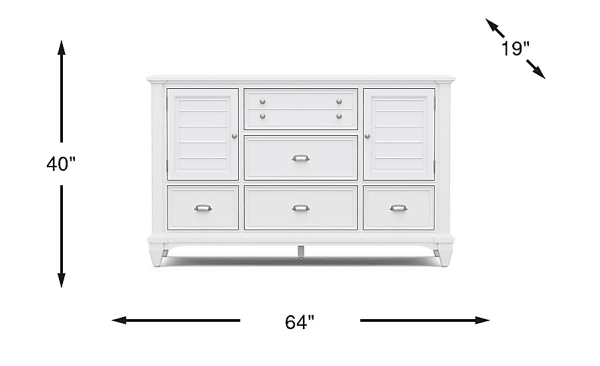 Hilton Head White Colors,White Door Dresser | Rooms to Go