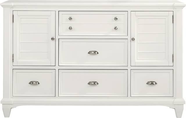Hilton Head White 5 Pc Queen Storage Bedroom - Thumbnail - Image 8