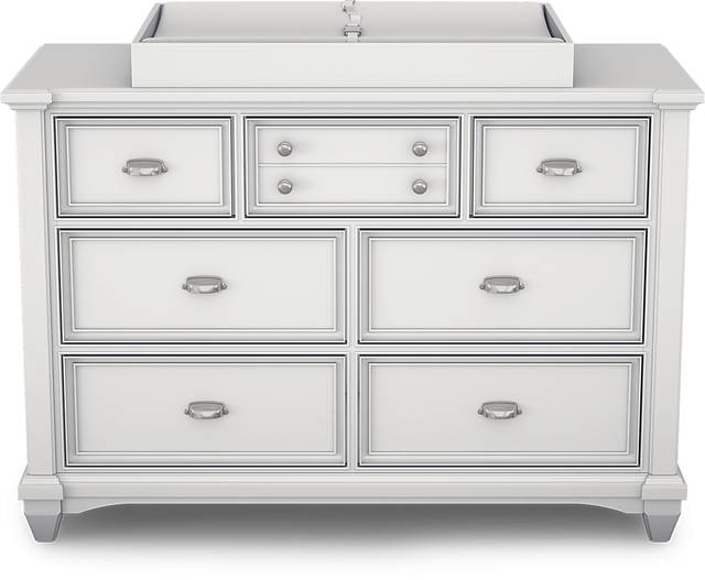 Hilton Head White 5 Pc Nursery with Toddler Rails - Thumbnail - Image 8
