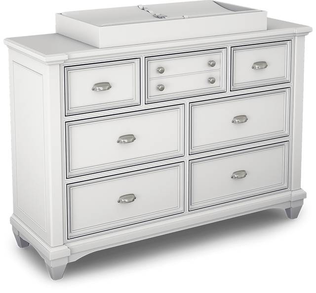 Hilton Head White 5 Pc Nursery with Toddler Rails - Thumbnail - Image 7