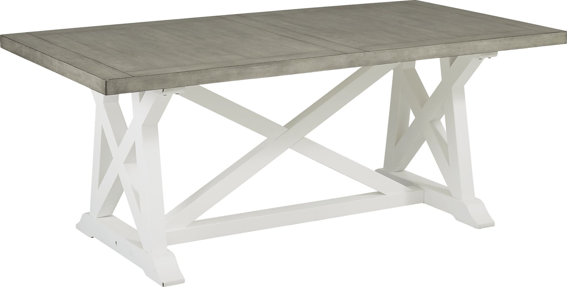 Hilton Head White 5 Pc Trestle Dining Room with Mint Chairs - Image 2