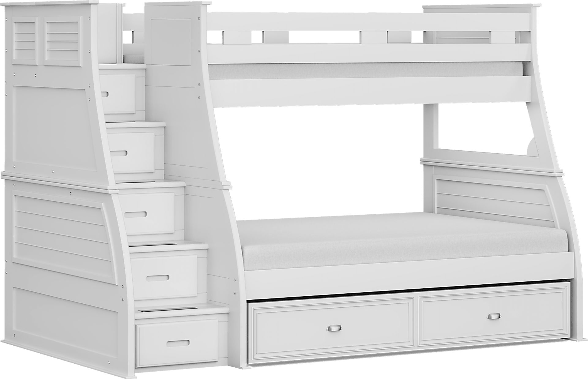 Hilton Head White Twin/Full Step Bunk - Image 5