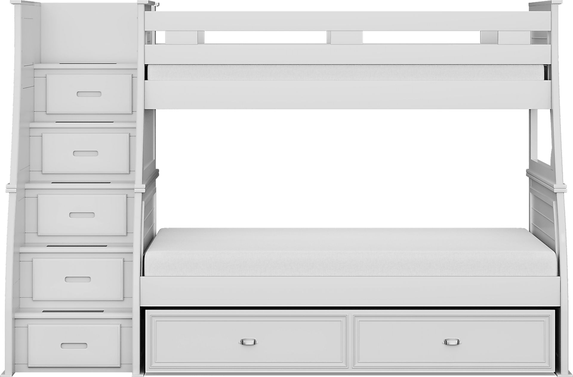 Hilton Head White Twin/Full Step Bunk - Image 6