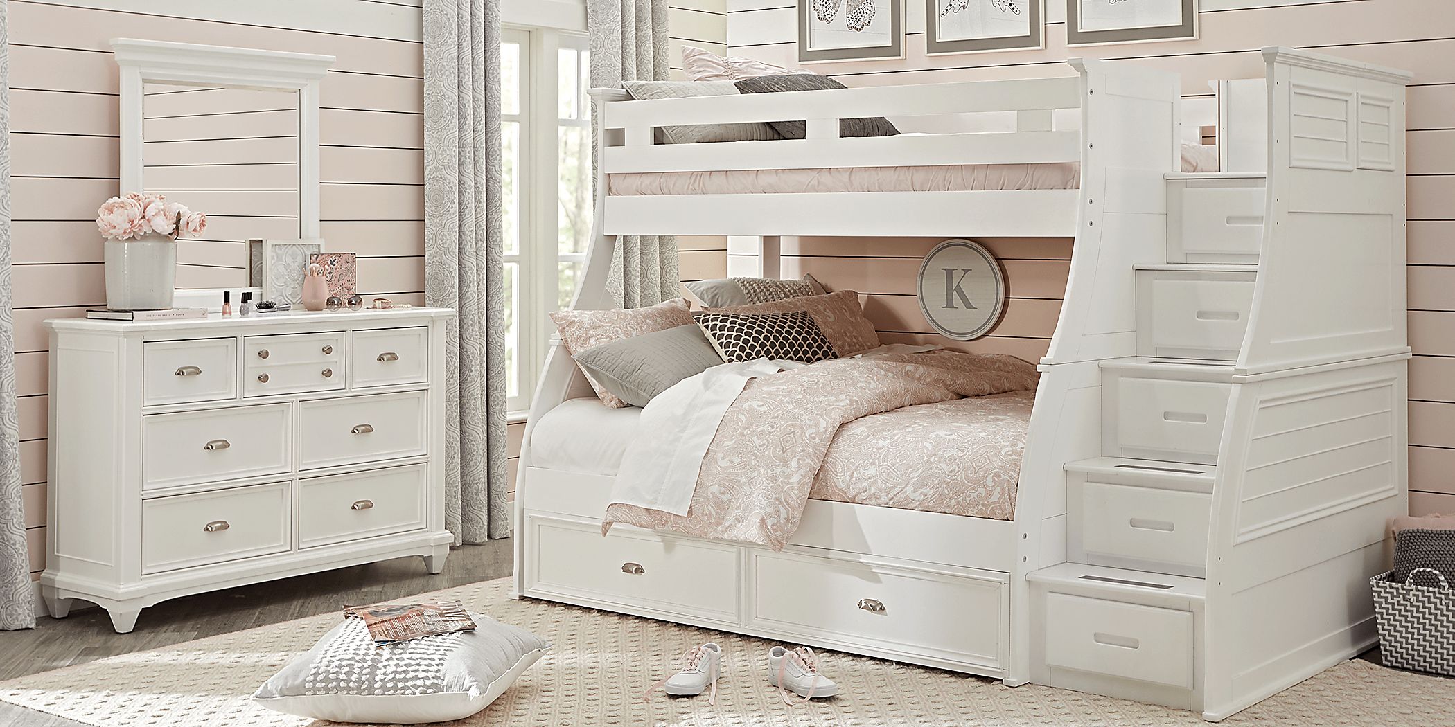 Rooms to go bunk bed with stairs new arrivals