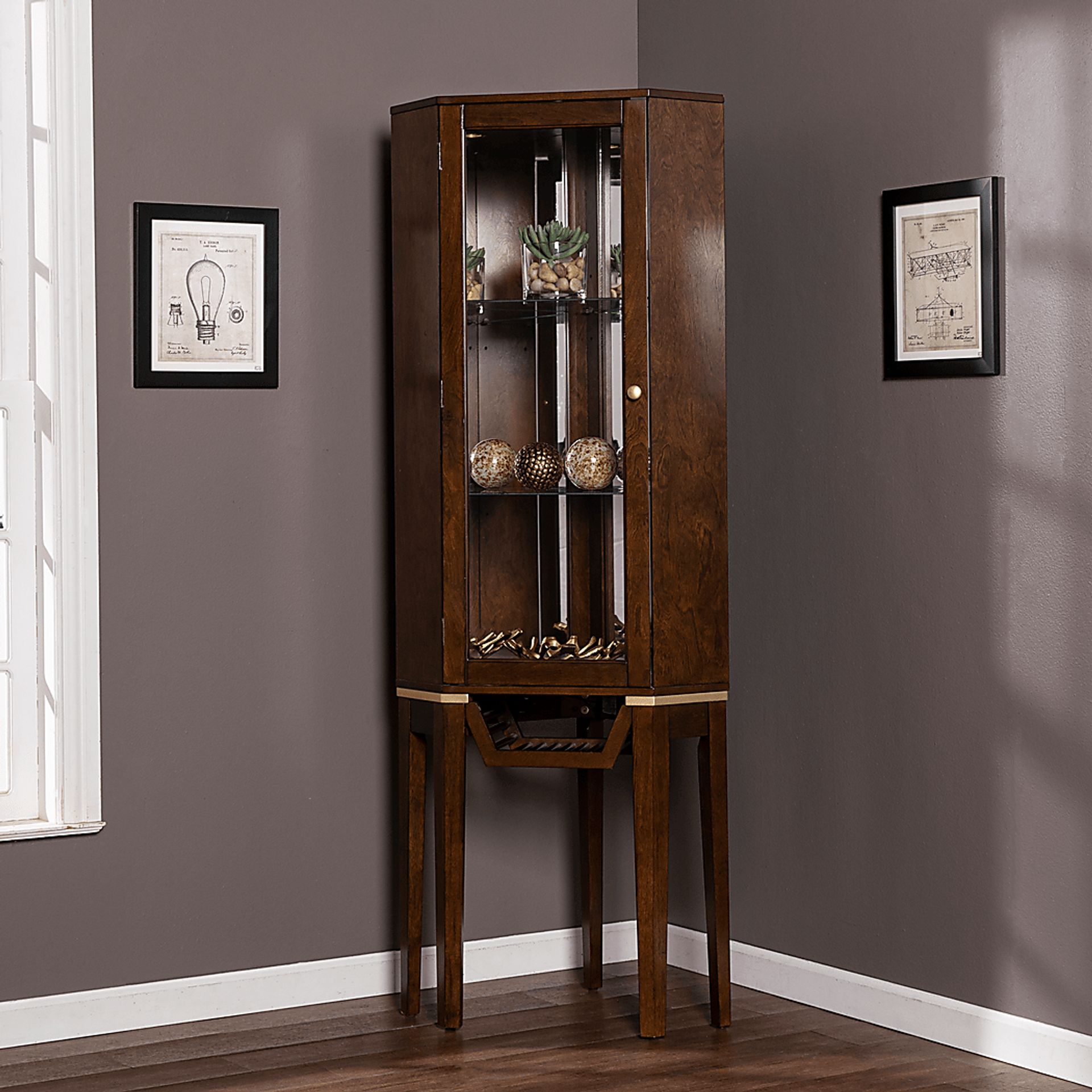Hilwin Brown Bar Cabinet - Image 6