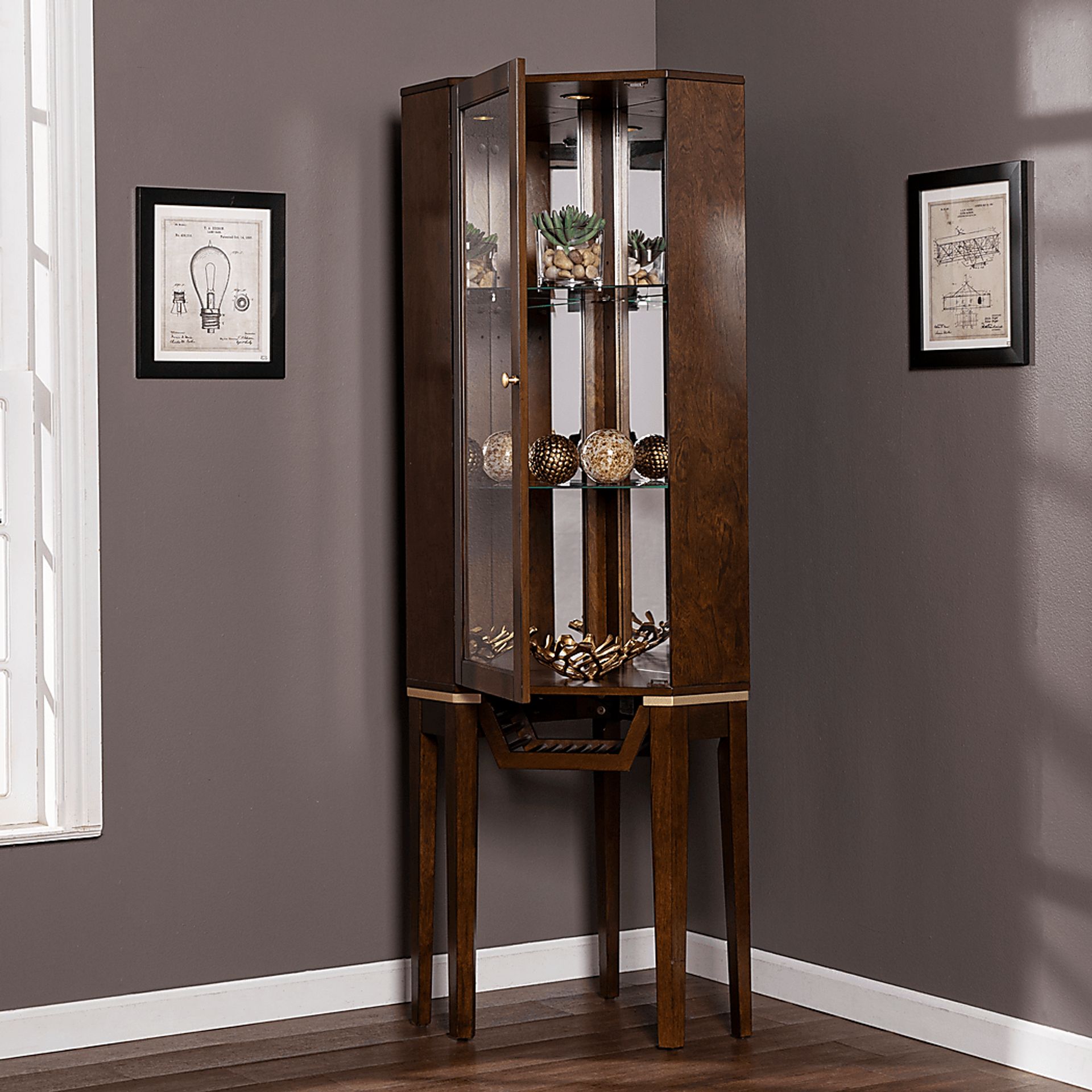 Hilwin Brown Bar Cabinet - Image 7