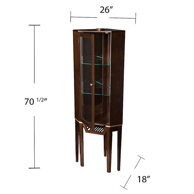Hilwin Brown Bar Cabinet - Thumbnail - Image 8