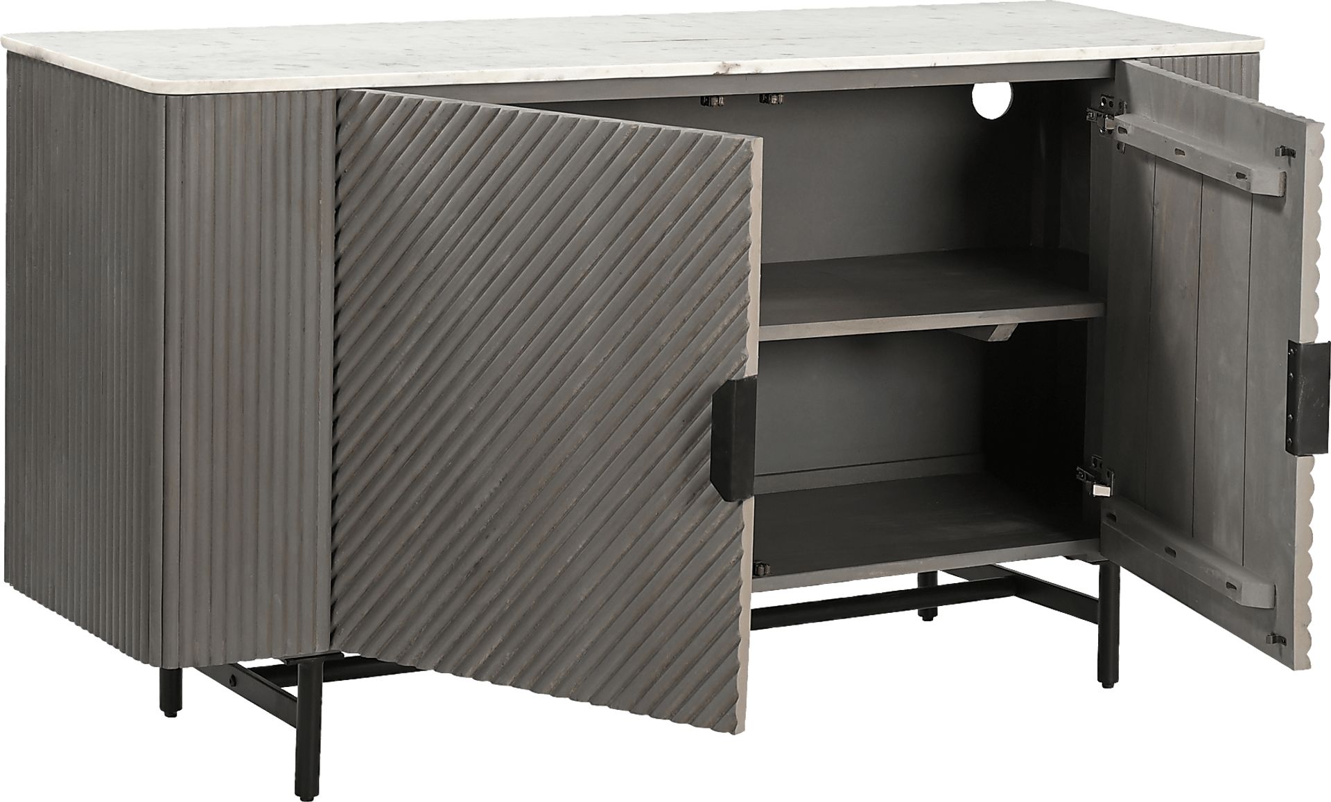 Hilyave Gray Credenza - Image 3