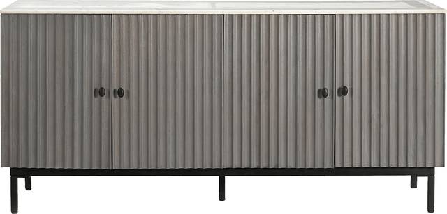 Hilyave Gray 4 Door Credenza - Thumbnail - Image 4