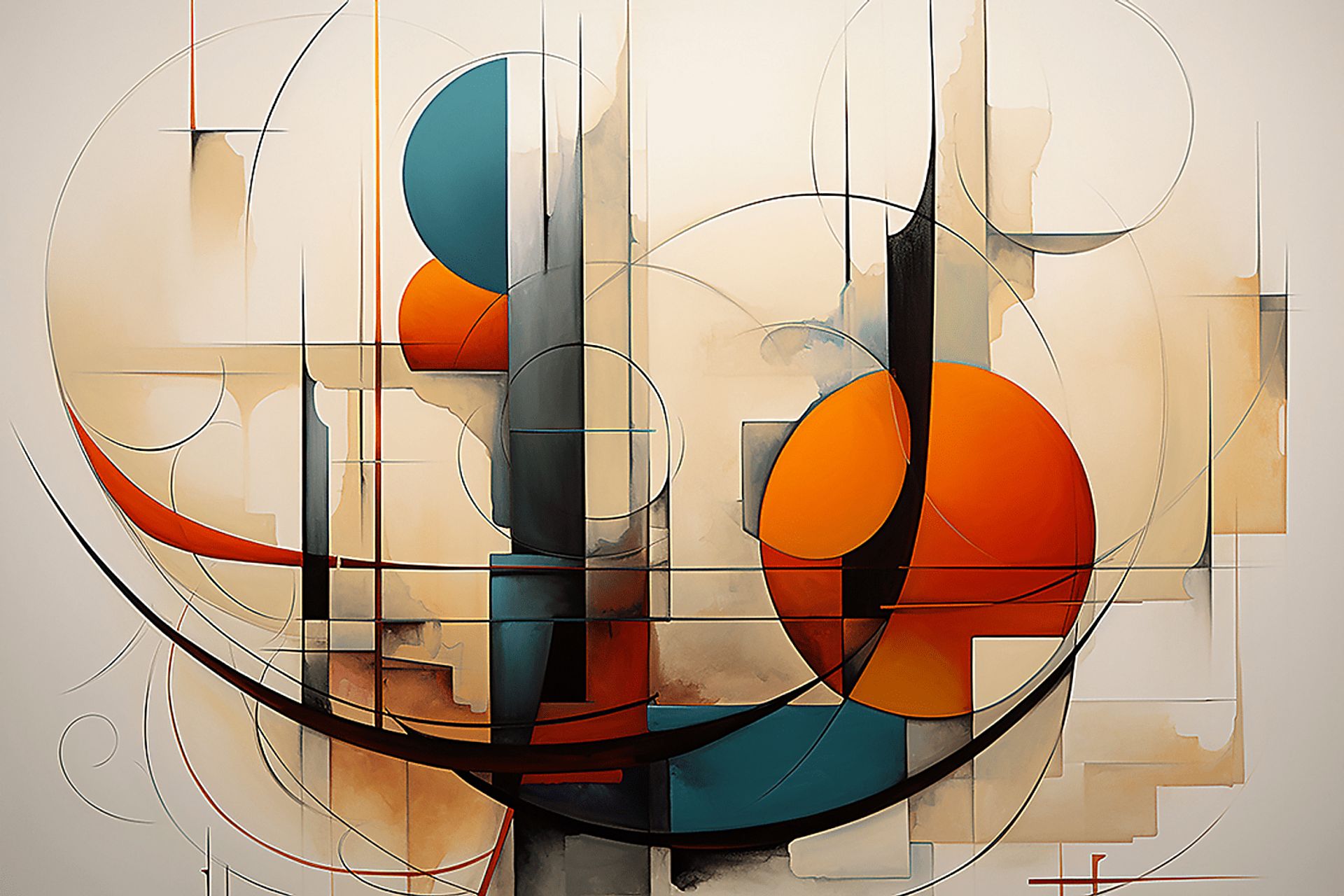 Hinchley Beige Artwork - Image 1
