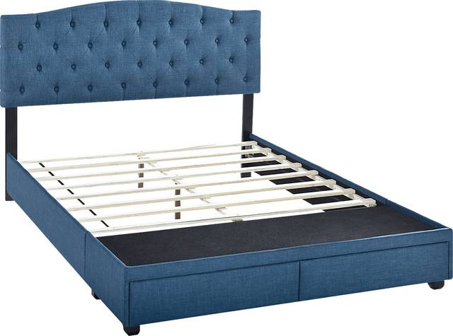 Hinesville Blue Queen Bed - Thumbnail - Image 5
